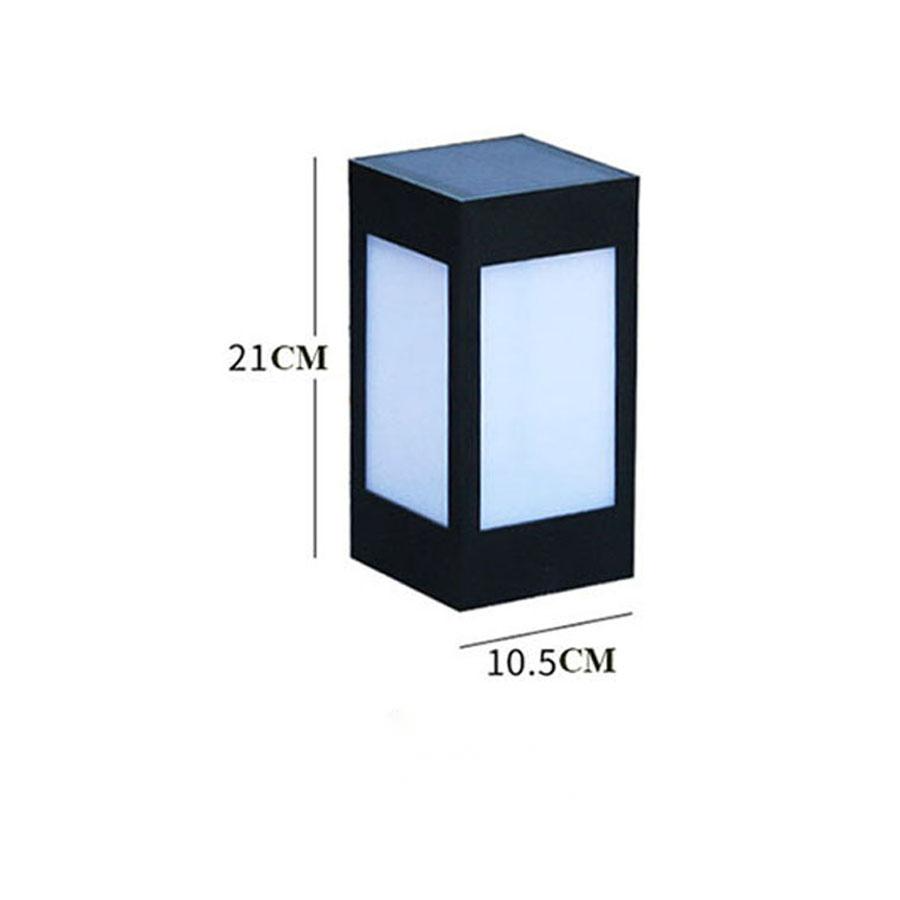 Solar-powered LED garden lamp in square design – modern outdoor lighting for paths and terrace
