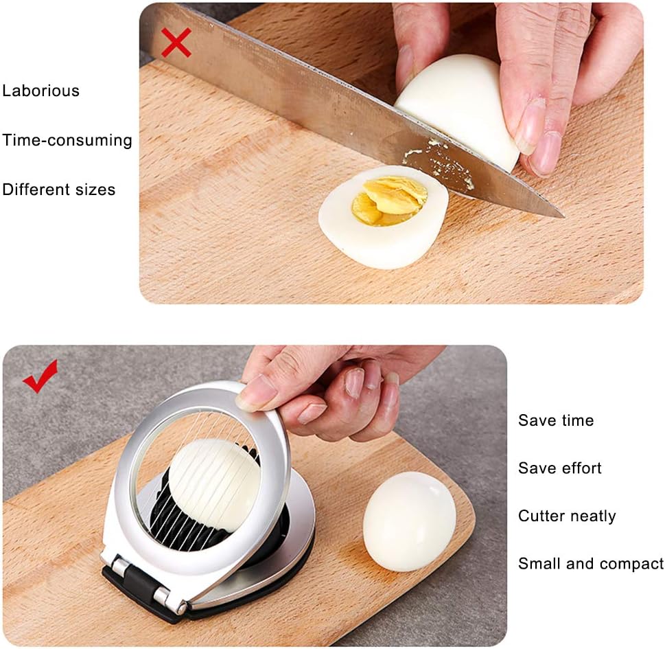 Stainless Steel Egg Slicer – Multifunctional 3-in-1 Slicing Tool for Perfect Eggs