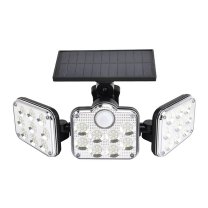 Solar LED Spotlight with Motion Sensor – Triple Outdoor Lighting for Garden, Yard, and Garage
