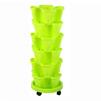 6-Layer Vertical Plant Tower – Efficient 3D Flower Growing System for Garden and Patio