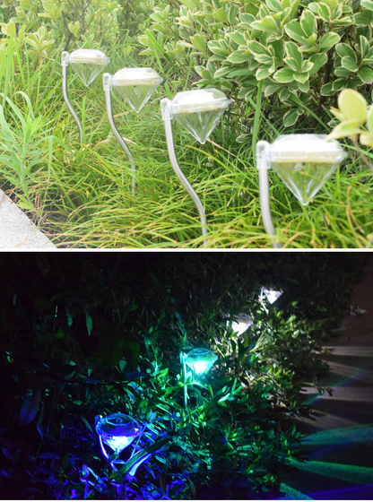 Solar Diamond Garden Light – Color-Changing LED Outdoor Lighting for Terrace and Garden