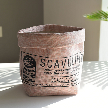 Decorative Fabric Planter with Print – Versatile Plant and Decorative Pot for Home and Garden