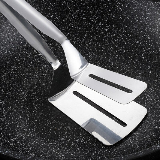 Reversible Stainless Steel Spatula with Non-Slip Handle for Frying Pans and Grills