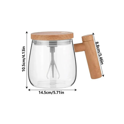 “Self-Stirring Mug in Wood Design – Intelligent Cup”