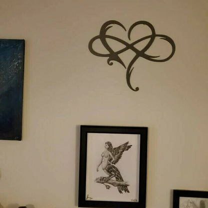 Metal Wall Decoration Infinity Heart