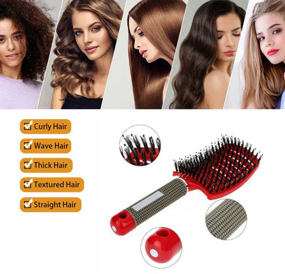 Ergonomic Hair Brush for Easy Detangling
