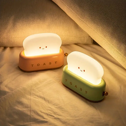 Kawaii Toast Bedside Lamp – LED Lighting for a Cozy Atmosphere