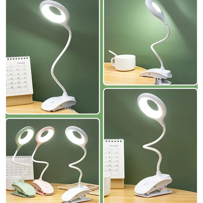 LED Desk Lamp With Clip – Rechargeable And Flexibly Adjustable Table Lamp For Office And Study