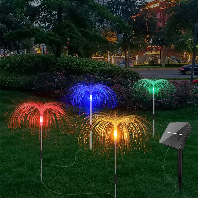 Solar LED Garden Light with Color-Changing Effects – Firework-Style Lawn Lighting for Gardens, Patios, and Outdoor Spaces