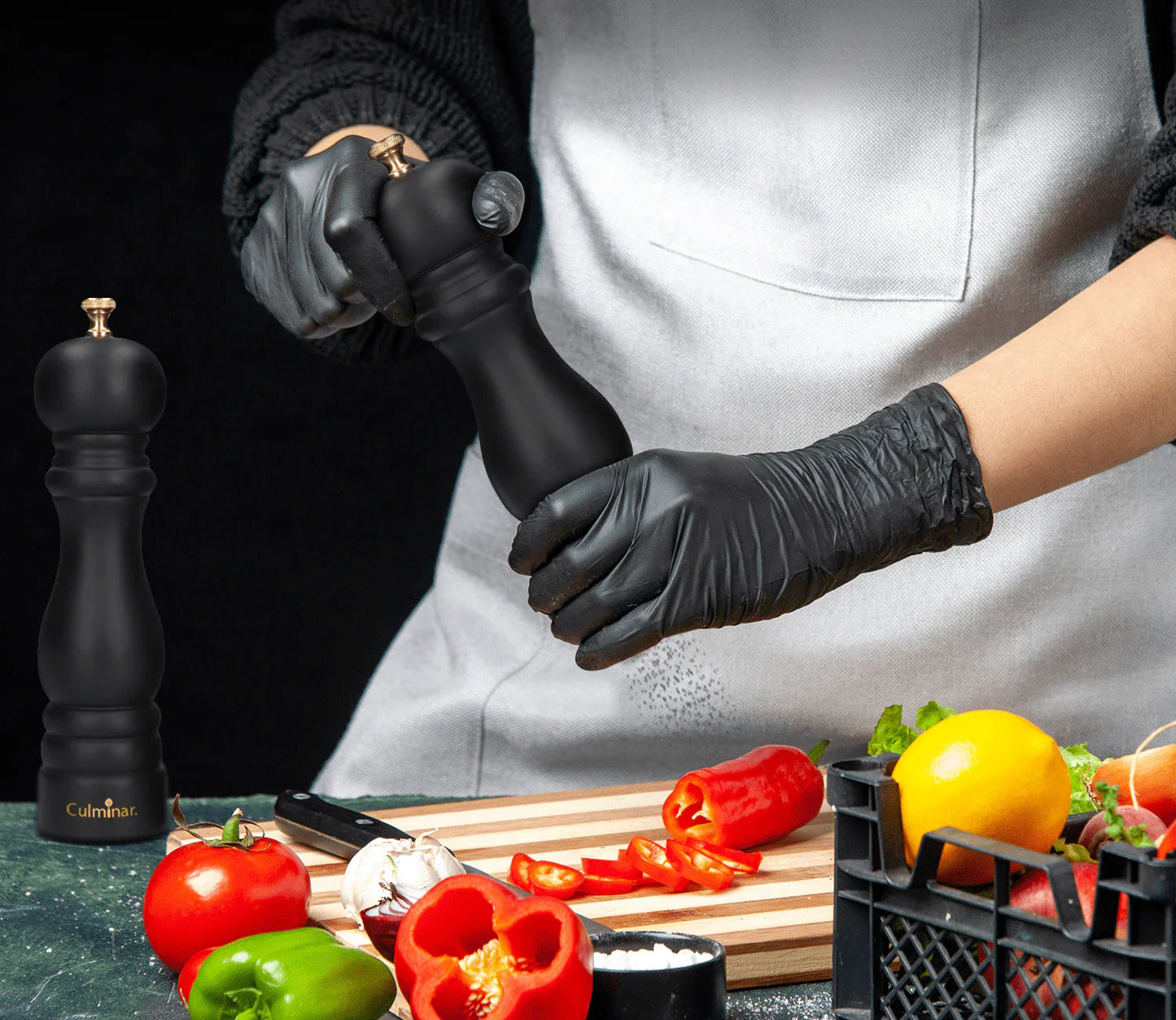 Salt and Pepper Mill Set Made of Wood with Ceramic Grinder and Adjustable Grind Level – Manual Spice Mills for Perfect Seasoning