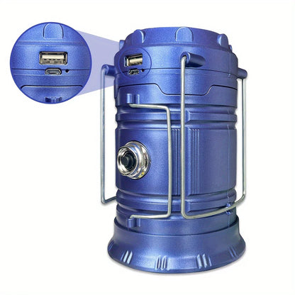 Solar Lamp for Camping with USB Charging – Portable LED Lantern for Outdoor Use and Emergencies