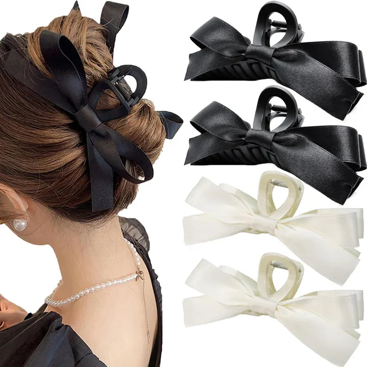 Elegant Hair Clips with Satin Bows – Stylish Hairstyles for Every Occasion