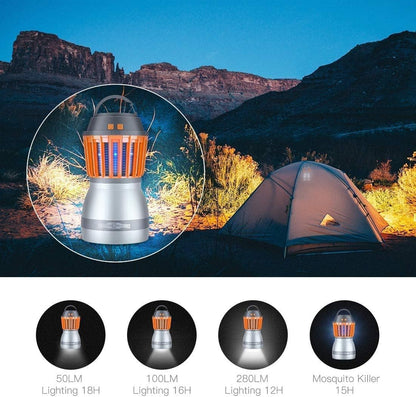 Solar-Powered Mosquito Lamp with LED Lantern – Effective Insect Protection for Garden and Outdoor Activities