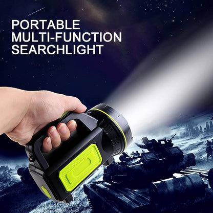 Multifunctional LED Flashlight with Side Spotlight – Portable Work Light for Outdoor Camping and Emergencies