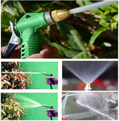 Adjustable High-Pressure Garden Hose Nozzle with Copper Head – Durable Spray Nozzle for Efficient Garden Watering