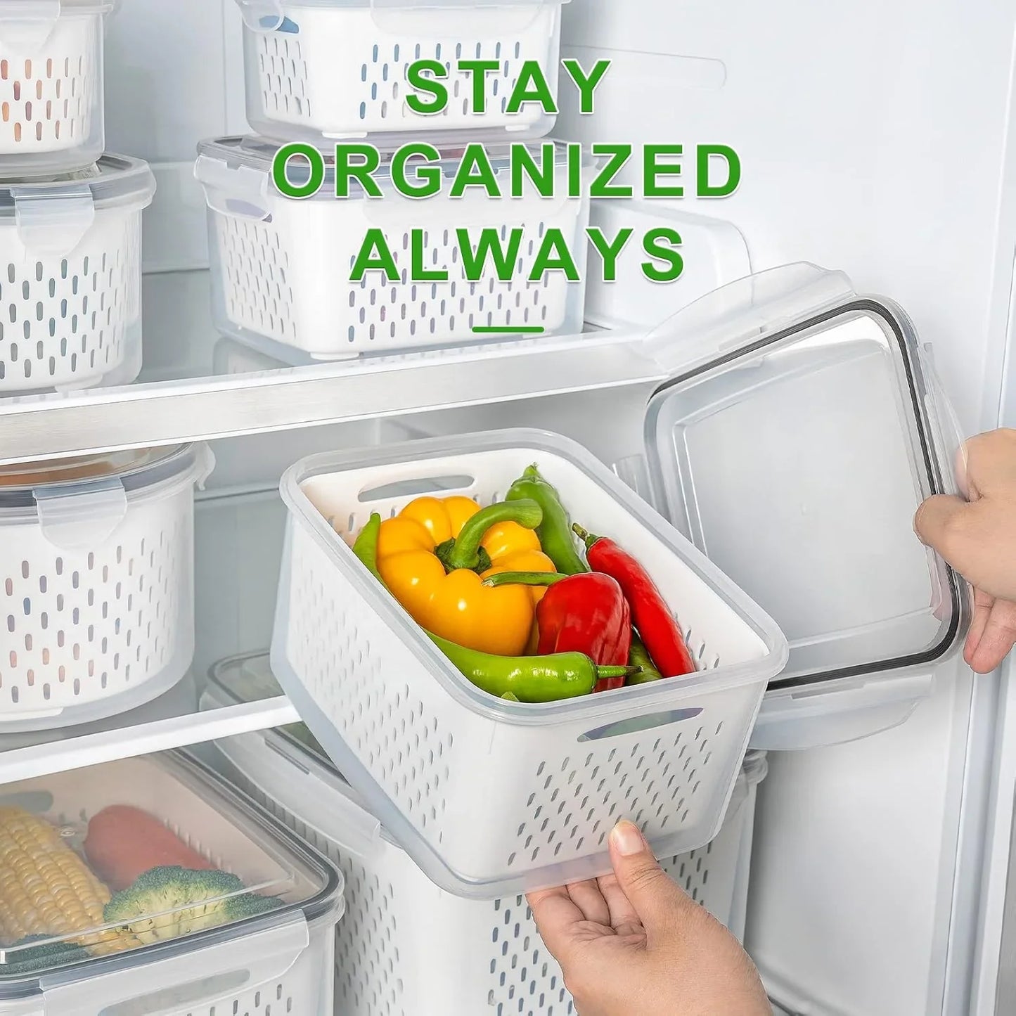 5-Piece Food Storage Set with Lids – Fresh-Keeping Storage Containers for Kitchen & Home