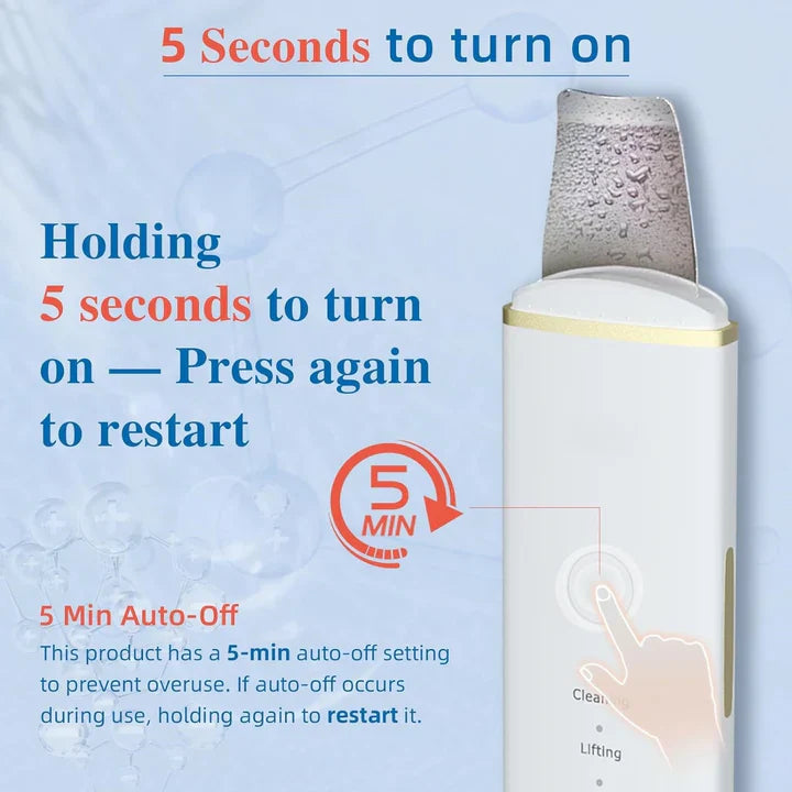 Ultrasonic Skin Scrubber for Deep Cleansing – Pore Cleaner & Facial Peeling with Ion Technology