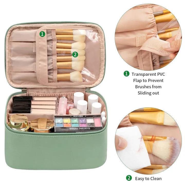 Practical Makeup Organizer for Travel – With Compartments and Dividers for Perfect Organization