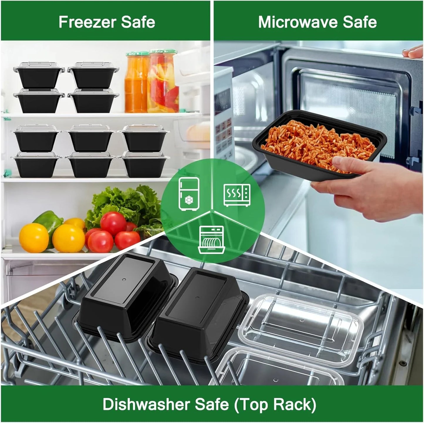 50-Piece Meal Prep Container Set with Lids – Practical Storage Solutions for Meal Preparation & Portioning