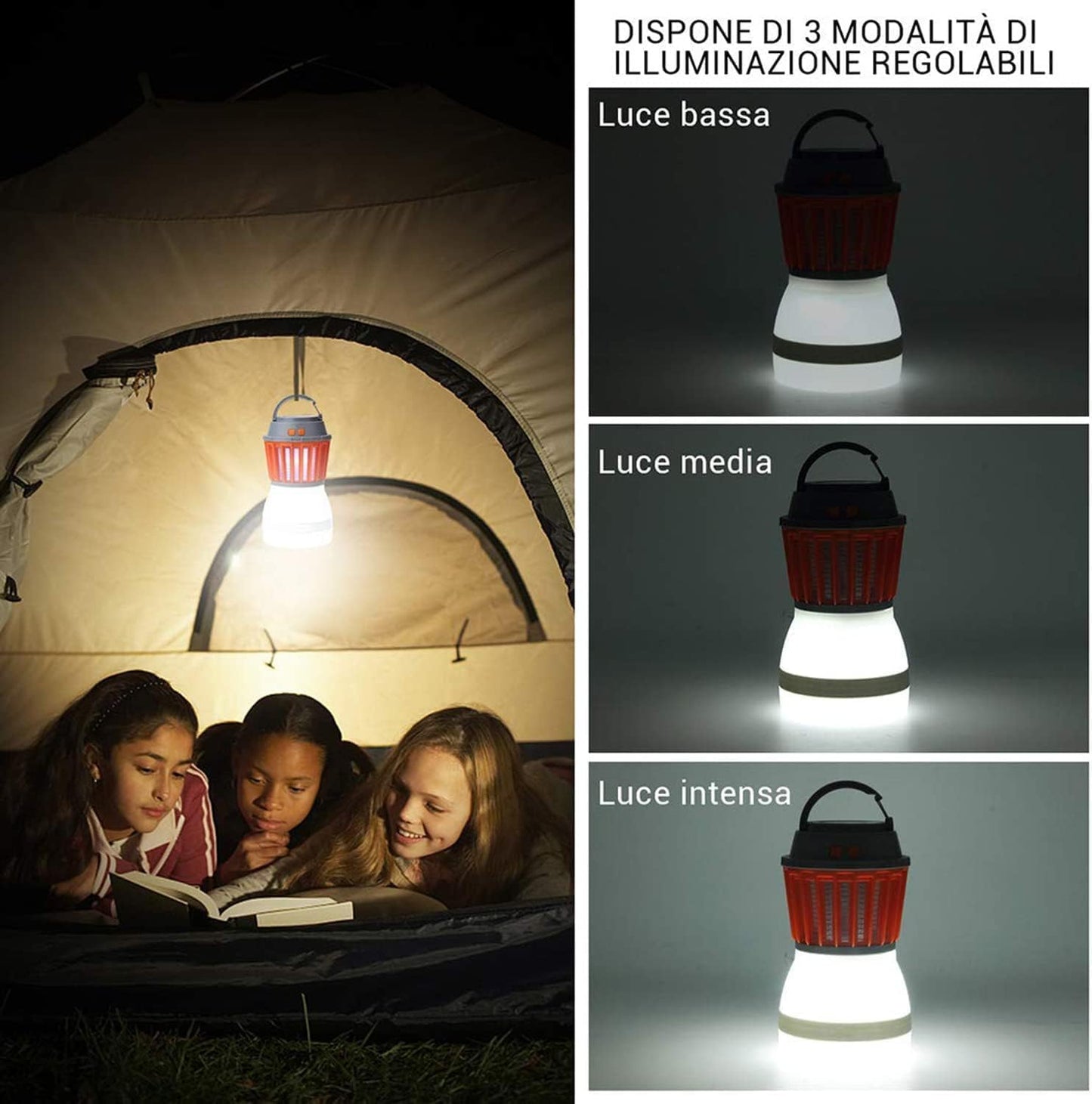 Solar-Powered Mosquito Lamp with LED Lantern – Effective Insect Protection for Garden and Outdoor Activities