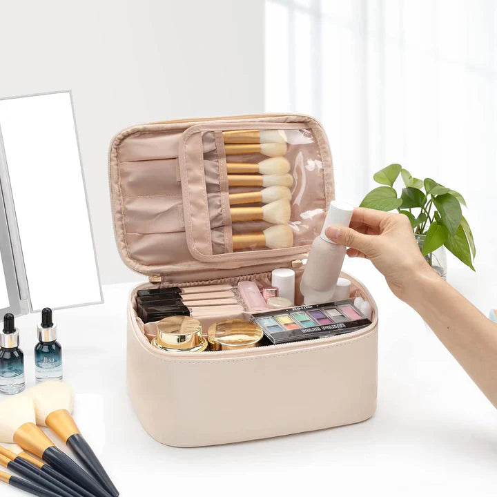 Practical Makeup Organizer for Travel – With Compartments and Dividers for Perfect Organization