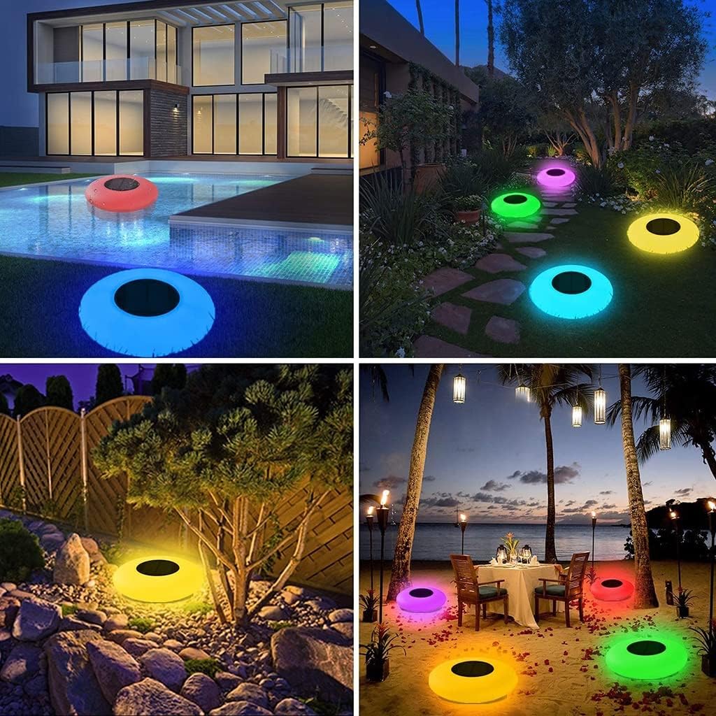 Solar LED Pool Lights in Eye Design – Floating Garden Lights for Outdoor Areas, Terrace, Pool, Color-Changing, Weatherproof