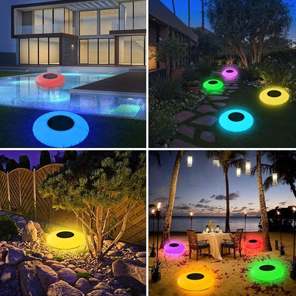 Solar LED Pool Lights in Eye Design – Floating Garden Lights for Outdoor Areas, Terrace, Pool, Color-Changing, Weatherproof