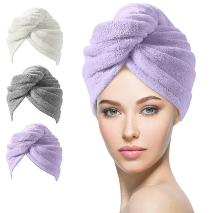 Quick-Drying Microfiber Hair Towels | 3-Piece Set