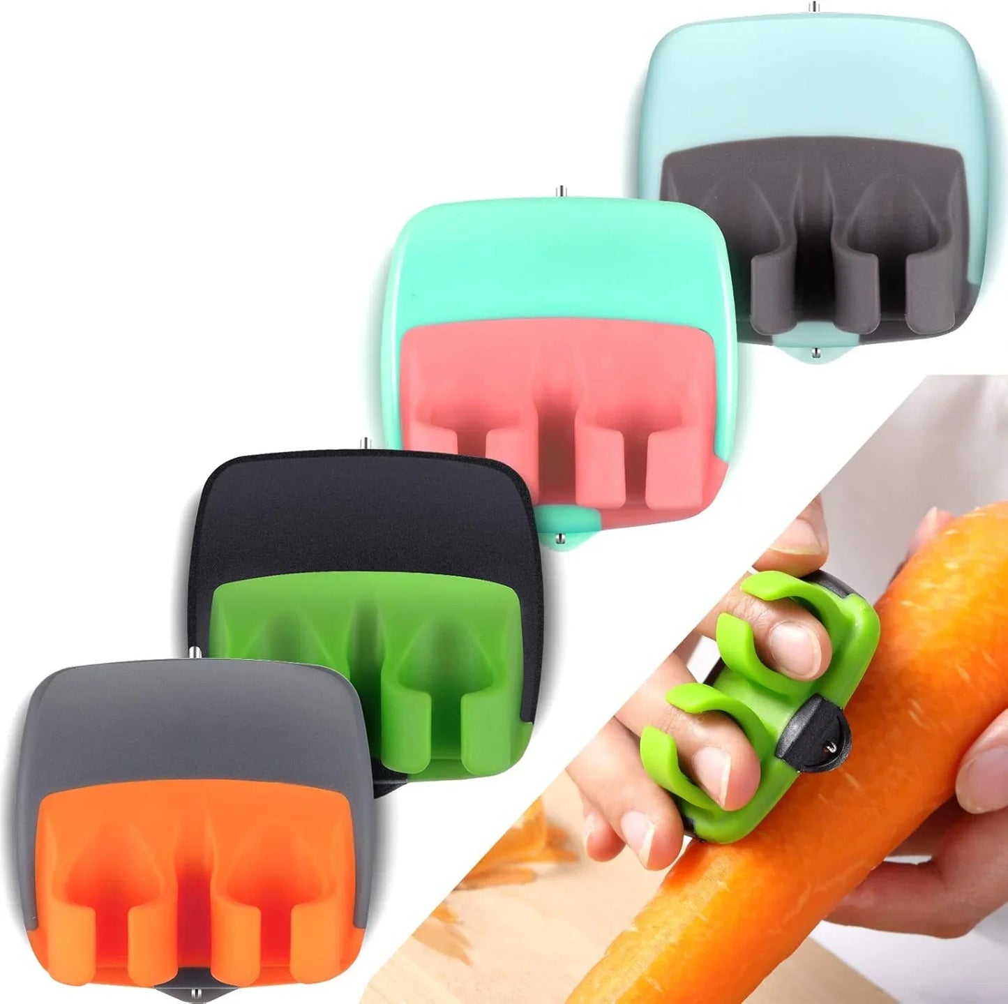 Finger-friendly 4-piece Vegetable Peeler Set