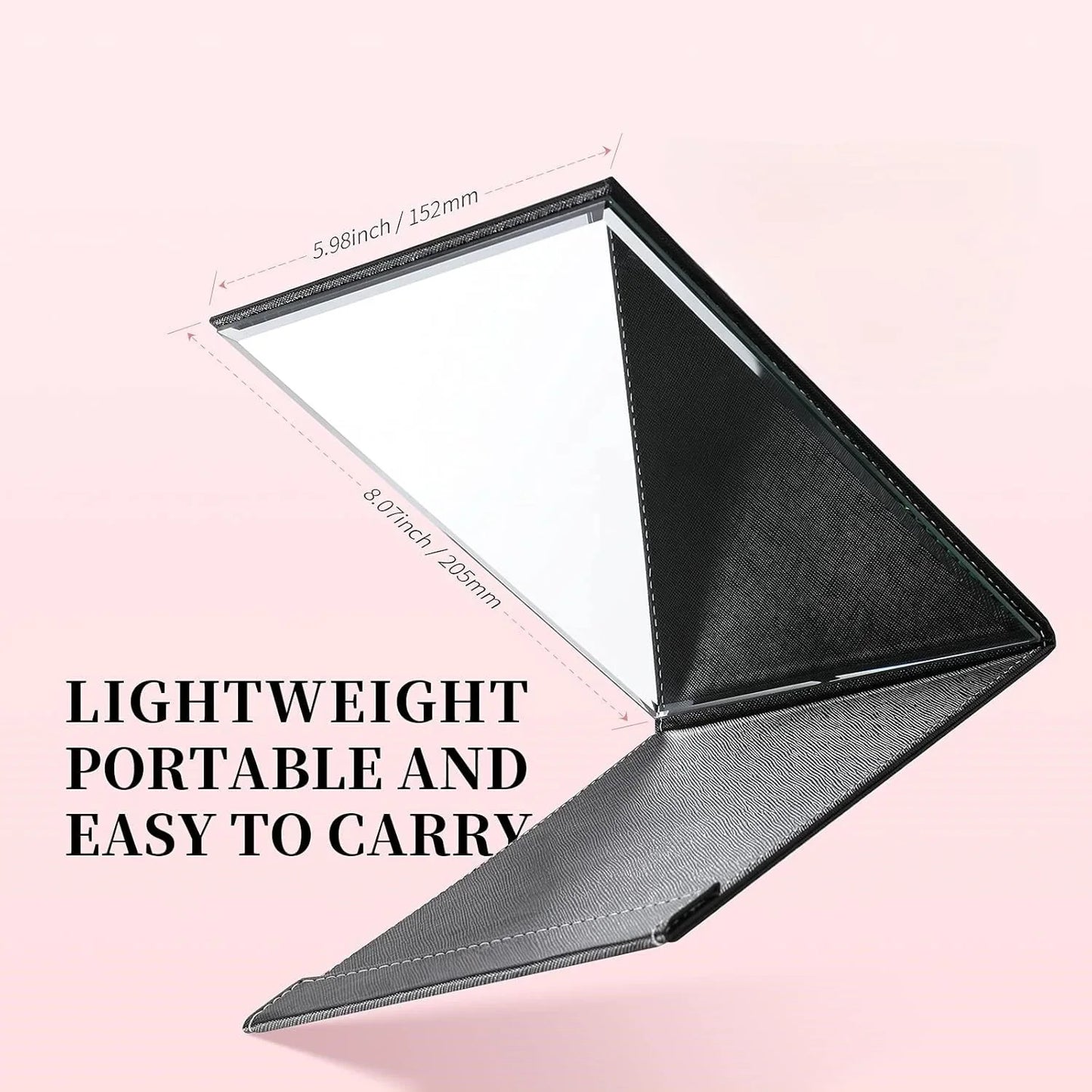 Compact Makeup Mirror with Foldable Stand Base