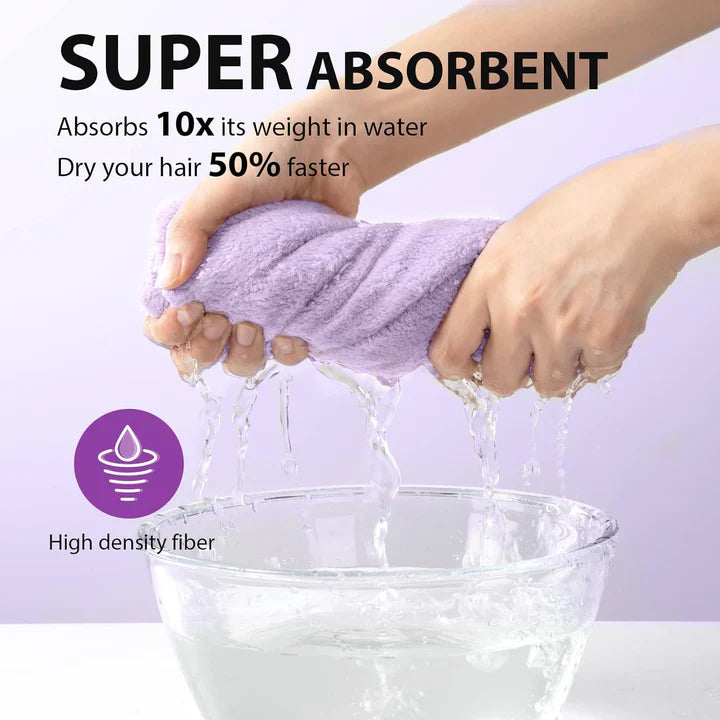 Quick-Drying Microfiber Hair Towels | 3-Piece Set