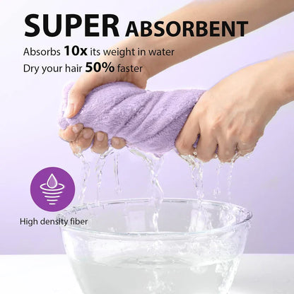 Quick-Drying Microfiber Hair Towels | 3-Piece Set