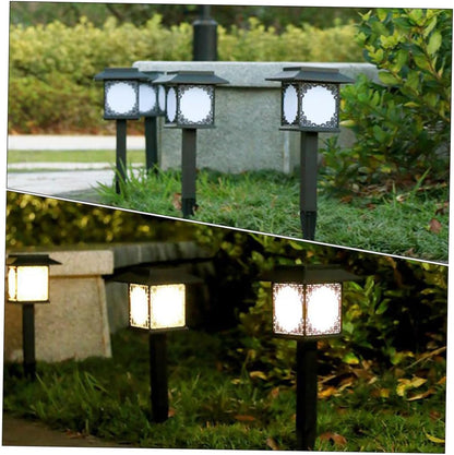 Solar LED Garden Lighting – Square Lamp With Warm White Light For Garden, Patio And Pathway Lighting