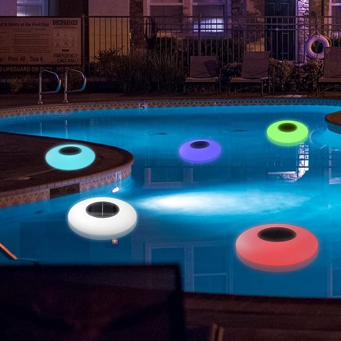 Solar LED Pool Lights in Eye Design – Floating Garden Lights for Outdoor Areas, Terrace, Pool, Color-Changing, Weatherproof