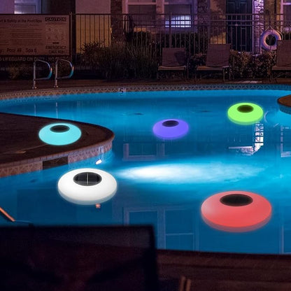Solar LED Pool Lights in Eye Design – Floating Garden Lights for Outdoor Areas, Terrace, Pool, Color-Changing, Weatherproof