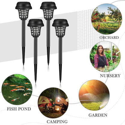 Solar Insect Killer with LED Light – Waterproof Mosquito Trap for the Garden, UV Light Mosquito Repellent Solar Garden Lamp