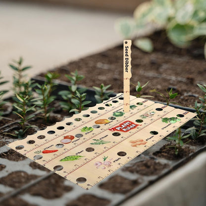 Wooden Planting Ruler – Multifunctional Seed Measuring Tool for Precise Planting in the Garden