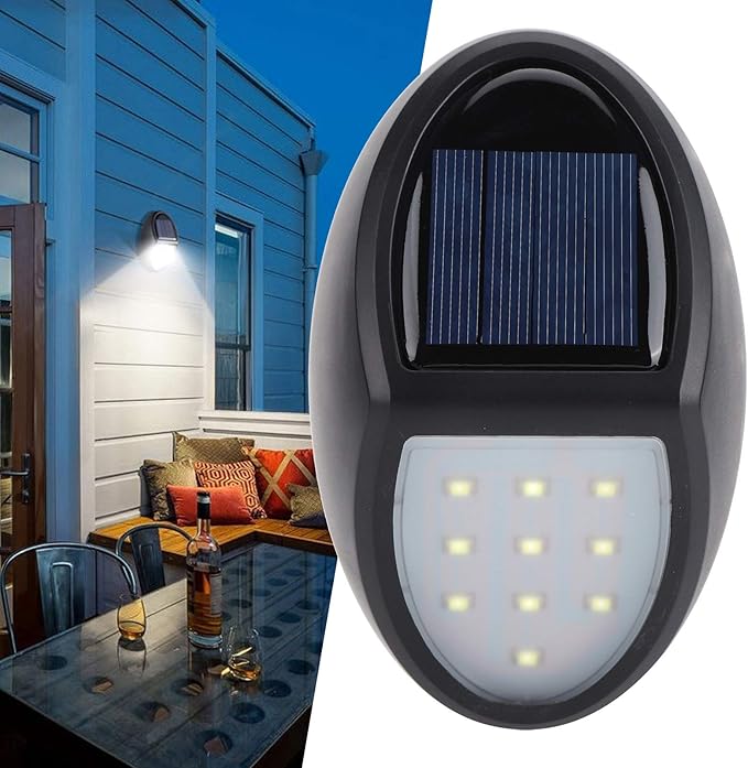 Solar LED Outdoor Wall Light with Motion Sensor – Weatherproof, Energy-Saving, and Wireless for Garden, Terrace, and Driveway
