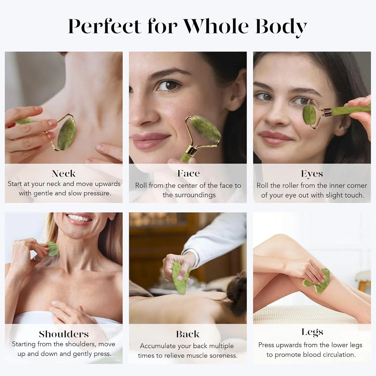 Sofortiges Glühen Gua Sha & Jade Roller Set – für Strahlende Haut und Entspannung