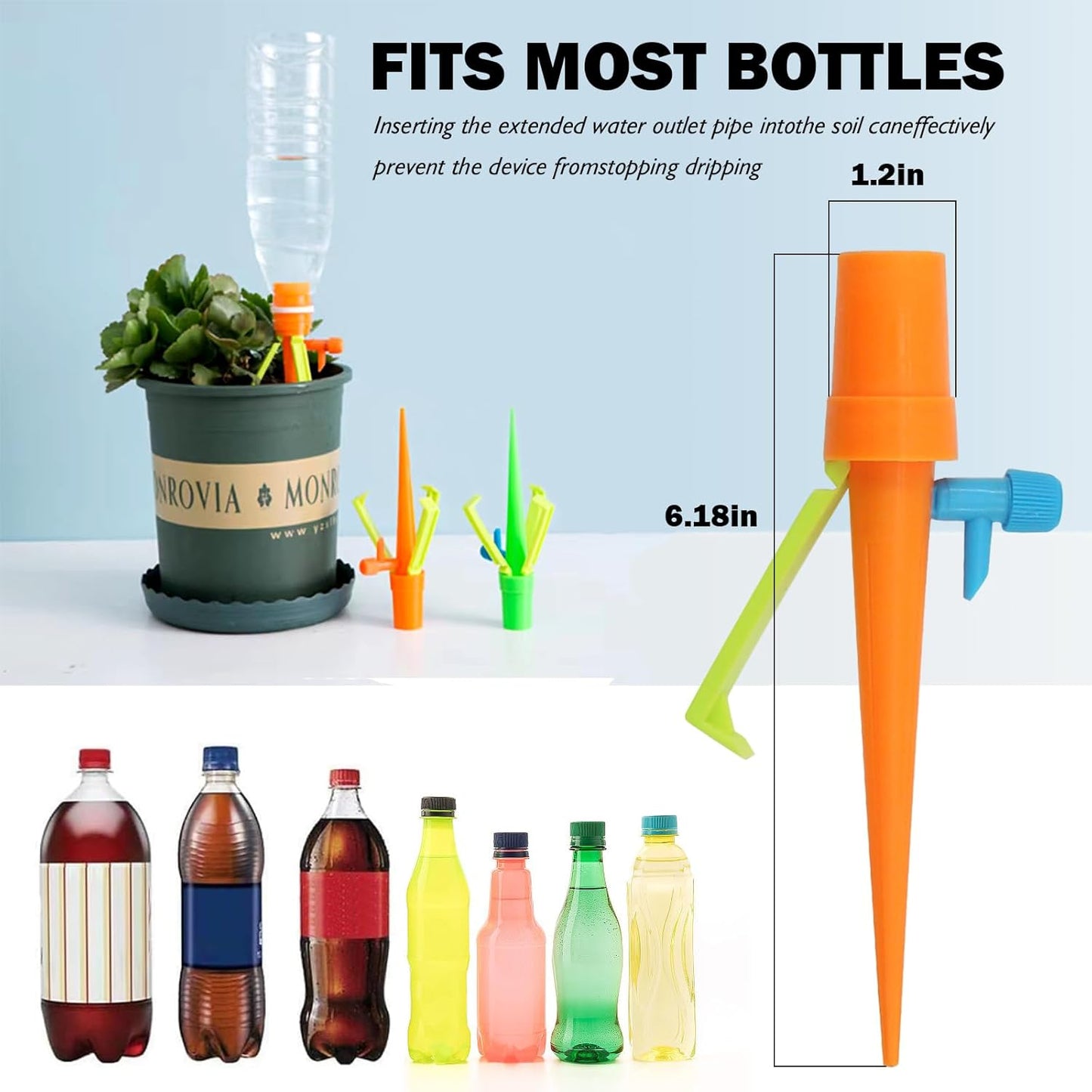 Automatic Plant Watering Spike with Bottle Adapter – Efficient Irrigation Solution for the Garden