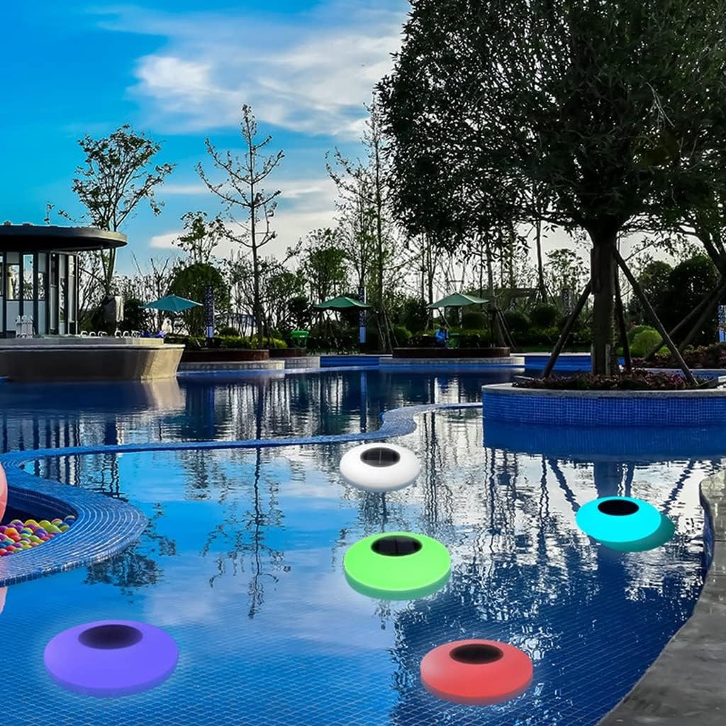 Solar LED Pool Lights in Eye Design – Floating Garden Lights for Outdoor Areas, Terrace, Pool, Color-Changing, Weatherproof
