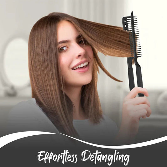 2-in-1 Straightening and Styling Comb – Effortless Detangling & Silky Hair