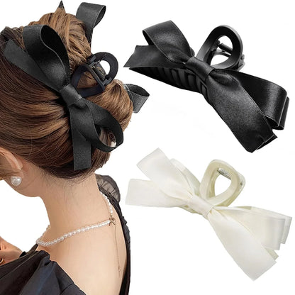 Elegant Hair Clips with Satin Bows – Stylish Hairstyles for Every Occasion