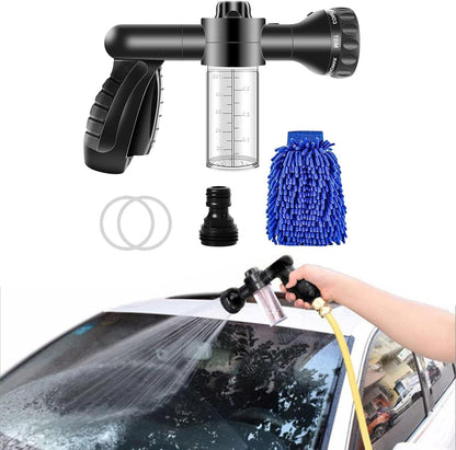 Multifunctional car wash spray gun with microfiber attachment – spray gun for thorough vehicle cleaning