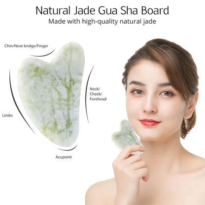 Sofortiges Glühen Gua Sha & Jade Roller Set – für Strahlende Haut und Entspannung