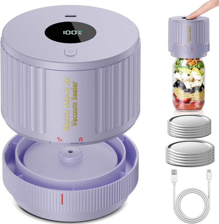 Vacuum Sealer for Mason Jars – Electric Freshness Preservation Set