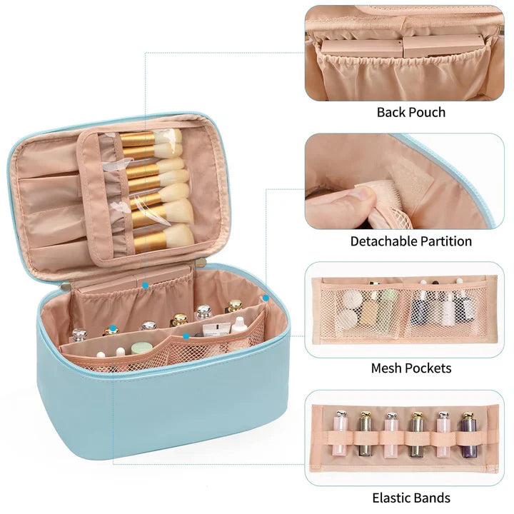 Practical Makeup Organizer for Travel – With Compartments and Dividers for Perfect Organization