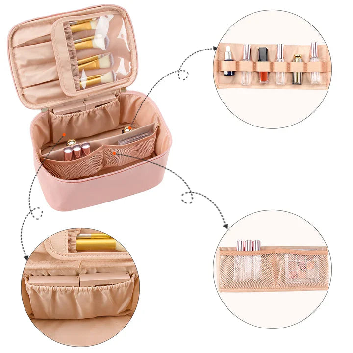 Practical Makeup Organizer for Travel – With Compartments and Dividers for Perfect Organization
