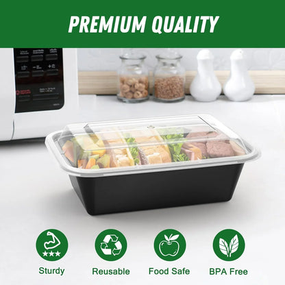 50-Piece Meal Prep Container Set with Lids – Practical Storage Solutions for Meal Preparation & Portioning