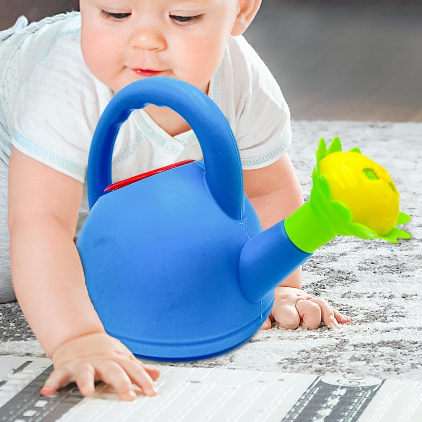 Colorful Kids Watering Can with Flower Spout – Plastic Watering Can for Little Gardeners